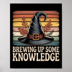 Brewing Up Some Knowledge Halloween Design Poster