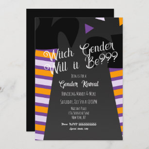 Brewing Witch Feet Baby Shower Gender Reveal Invitation