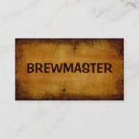 Brewmaster Antique Business Card