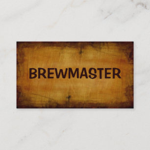 Brewmaster Antique Business Card
