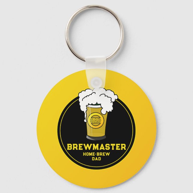 Brewmaster Beer home-brew Dad Key Ring (Front)