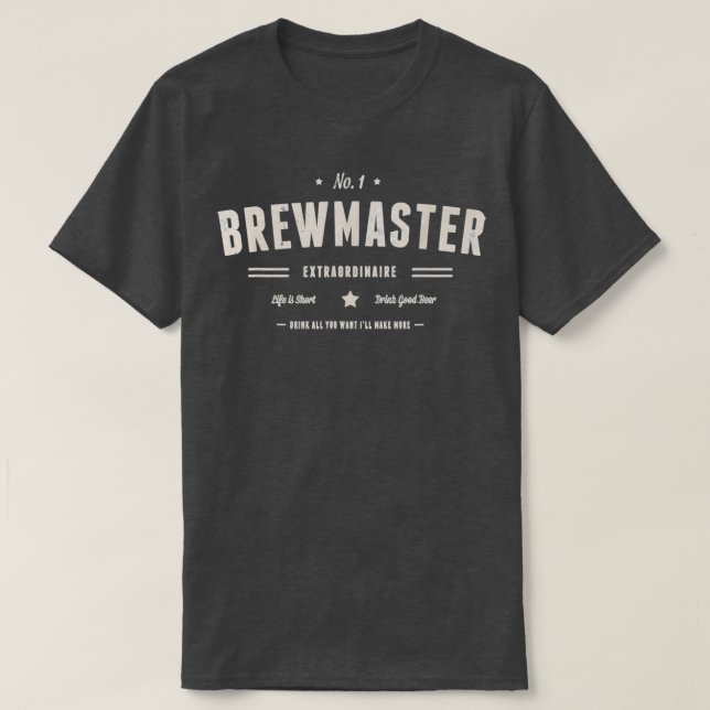 Brewmaster Brewery Beer Brewing T T-Shirt (Design Front)