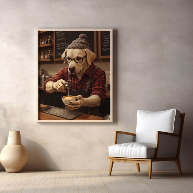 Brewmaster Lab In Red Flannel Poster (Creator Uploaded)