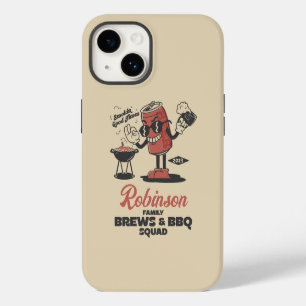 Brews And BBQ Squad Funny Barbeque Family Custom iPhone 14 Case