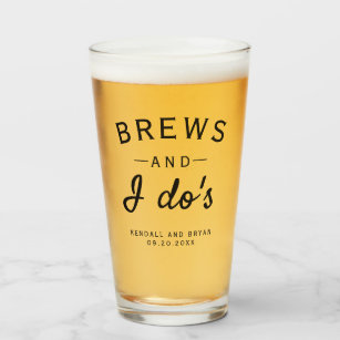 Brews and I Do's Brewery Themed Wedding Glass