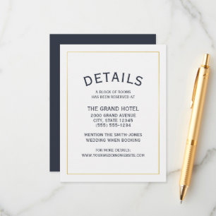Brews and I Do's Brewery Wedding Details  Enclosure Card