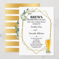 Brews before I do Greenery Gold Couples Shower