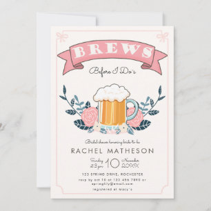 Brews before I do´s bachelorette party Invitation