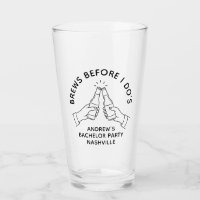 Brews Before I Do's Bachelor Party Beer Pint Glass