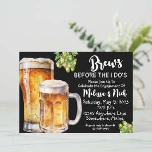 Brews Before I Do's Bridal Shower Invitations