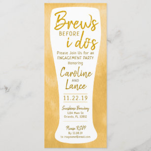Brews Before I Do's Engagement Party Invitation