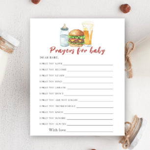 BREWS & BURGERS Baby shower Prayers for baby