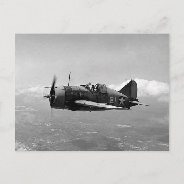 Brewster F2A Buffalo Postcard (Front)