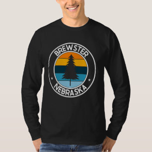 Brewster Nebraska NE USA City Pride Retro Sunset T-Shirt