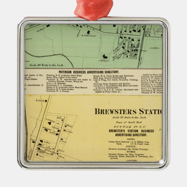 Brewsters Sta, Patterson Metal Tree Decoration (Front)