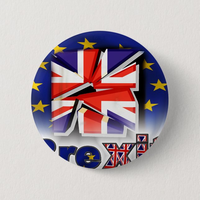brexit 6 cm round badge (Front)