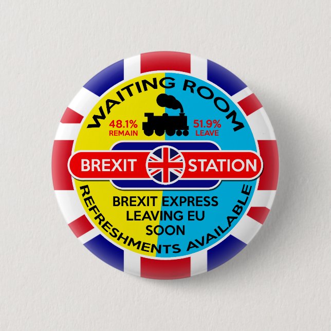 Brexit 6 Cm Round Badge (Front)