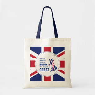 BREXIT Britain Always Great UNION JACK Patriotic Tote Bag