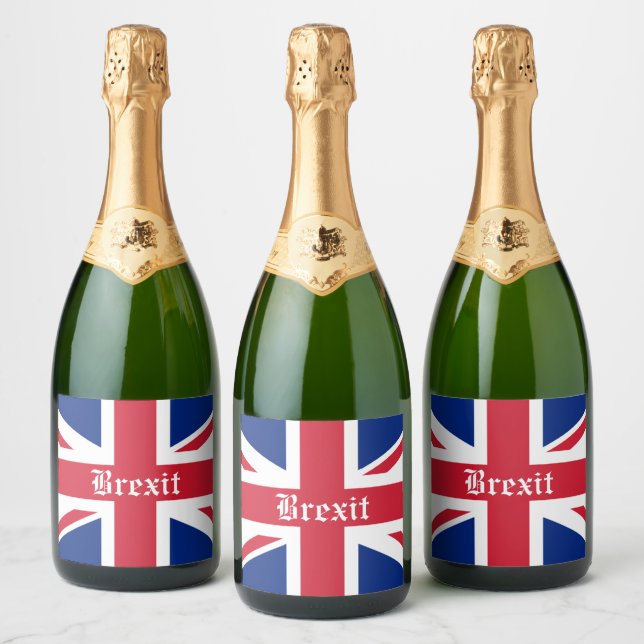 Brexit Celebration Sparkling Wine Label (Bottles)