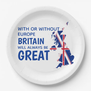 BREXIT GREAT BRITAIN EUROPE PAPER PLATE