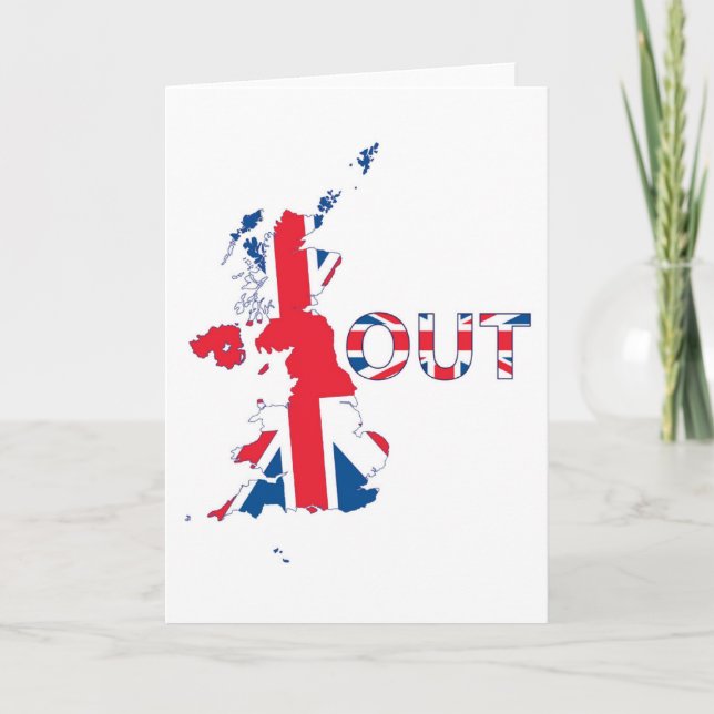 BREXIT OUT UNION JACK CARD (Front)