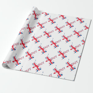 BREXIT OUT UNION JACK WRAPPING PAPER
