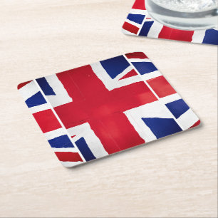 Brexit UK Square Paper Coaster