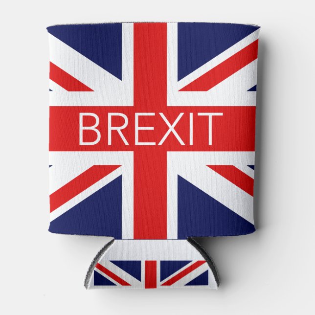 BREXIT UNION JACK - HIGH QUALITY IMAGE CAN COOLER (Front)