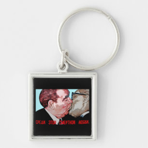 Brezhnev & Honecker Kiss,East Side Gallery, Berlin Key Ring