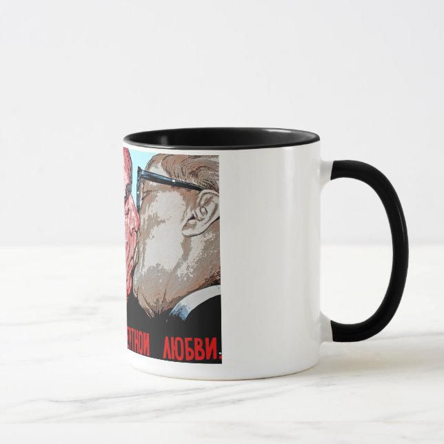 Brezhnev & Honecker Kiss,East Side Gallery, Berlin Mug (Right)