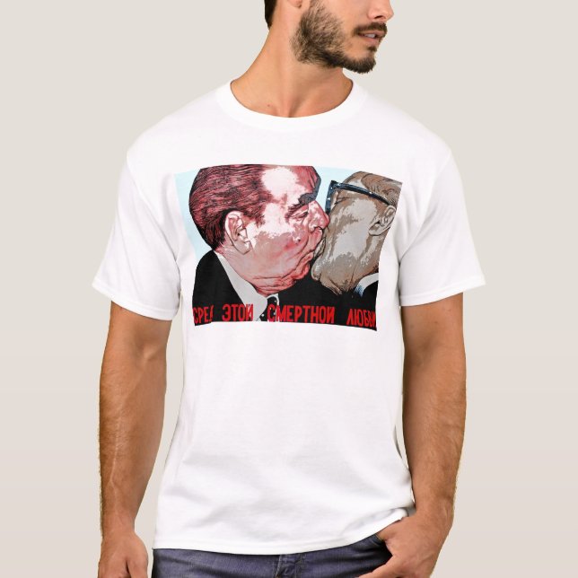 Brezhnev & Honecker Kiss,East Side Gallery, Berlin T-Shirt (Front)