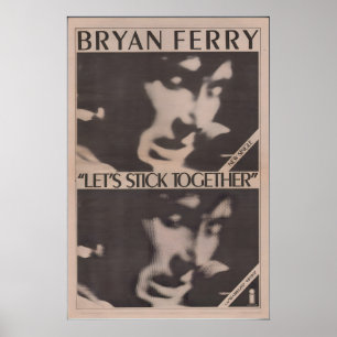 BRIAN FERRY Poster - 1976 org. NME - Lets Stick
