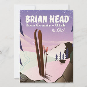 Brian Head, Iron county Utah, USA Ski poster