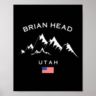 Brian Head Ski Resort Rocky Mountains Skiing Souve Poster