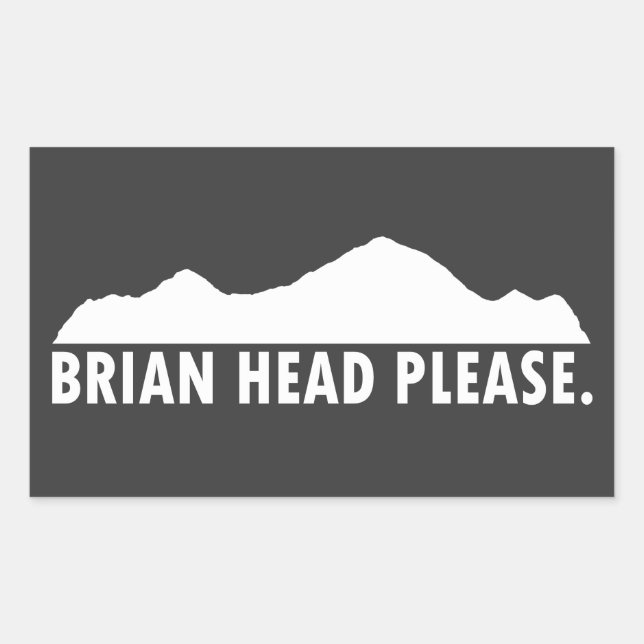 Brian Head Utah Please Rectangular Sticker (Front)