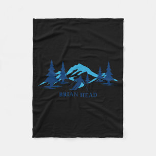 Brian head utah ski resort skiing skier fleece blanket