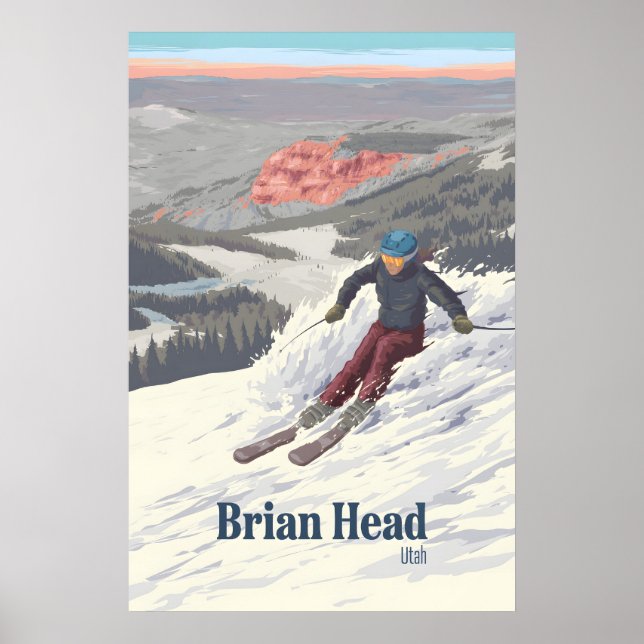 Brian Head Utah Ski Resort Travel Poster (Front)