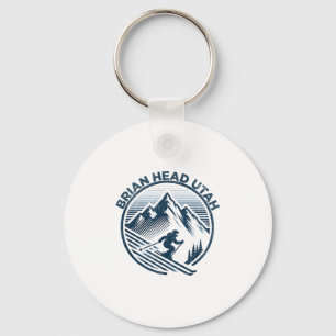 Brian Head Utah Ski Resort Winter Skiing _2  Key Ring