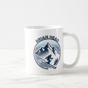 Brian head utah ski resort winter skiing coffee mug