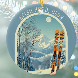 Brian Head Utah ski souvenir  Ceramic Ornament