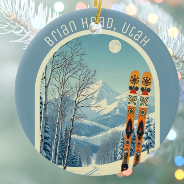Brian Head Utah ski souvenir  Ceramic Ornament (Creator Uploaded)
