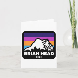 Brian Head Utah Skiing Snowboarding Family Ski Tri Card