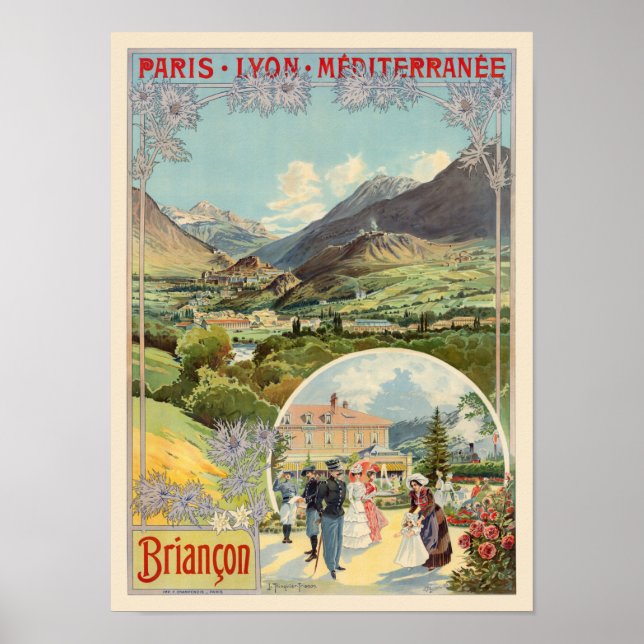 Briancon France Vintage Poster 1901 (Front)