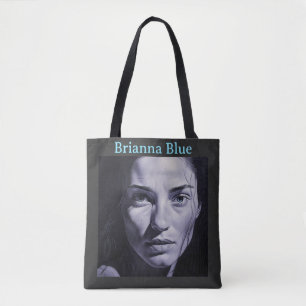 “Brianna Blue” Women In Charcoal Tote Bag