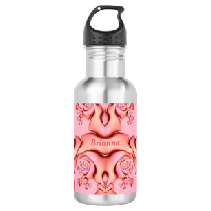 BRIANNA ~ Shades of PINK ~ 3D Fractal ~   532 Ml Water Bottle