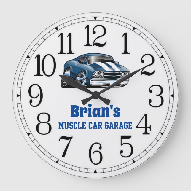 Brian's 69 Muscle Car Large Clock (Front)