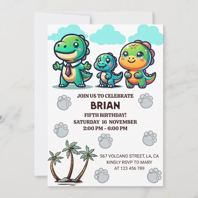 Brian's Fifth Birthday Invitation (Front)