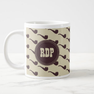 Briar Pipes Custom Initials Pipe Smoker's Large Coffee Mug