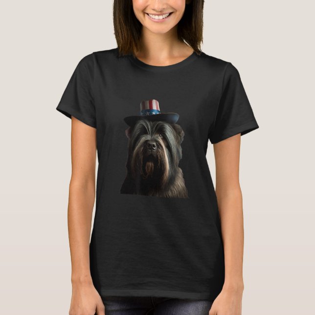 Briard 4th of July  Briard USA T-Shirt (Front)