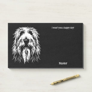 Briard Abstract Art Dog Name Post-it Notes